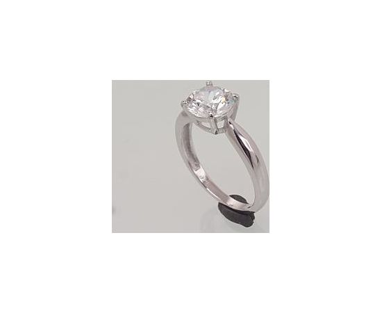 Серебряное кольцо #2101472(PRh-Gr)_CZ, Серебро	925°, родий (покрытие), Цирконы , Размер: 17, 3 гр.