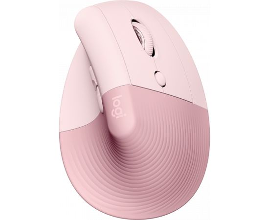 Logitech Lift Vertical Rose Bluetooth Ergonomic Mouse Dark Rose