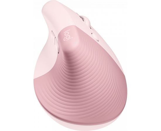 Logitech Lift Vertical Rose Bluetooth Ergonomic Mouse Dark Rose