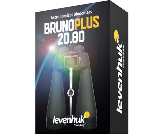 Mitrumizturīgs Platleņķa Binoklis Levenhuk Bruno WIDE PLUS 20x80 ar BAK4 Stiklu Prizmām