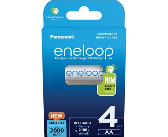 Panasonic eneloop rechargeable battery AA 2000 4BP