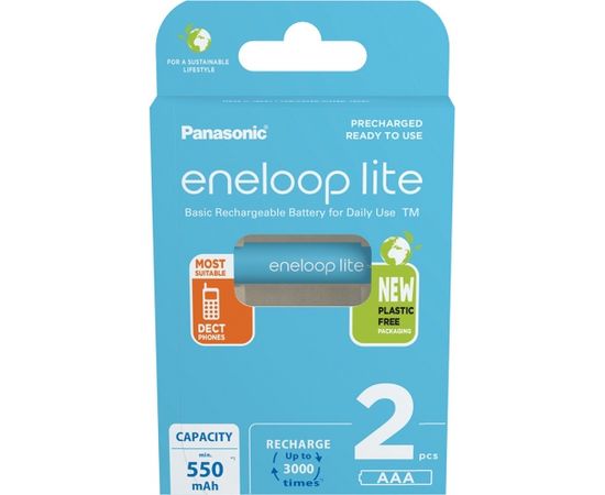 Panasonic eneloop rechargeable battery Lite AAA 550 2BP