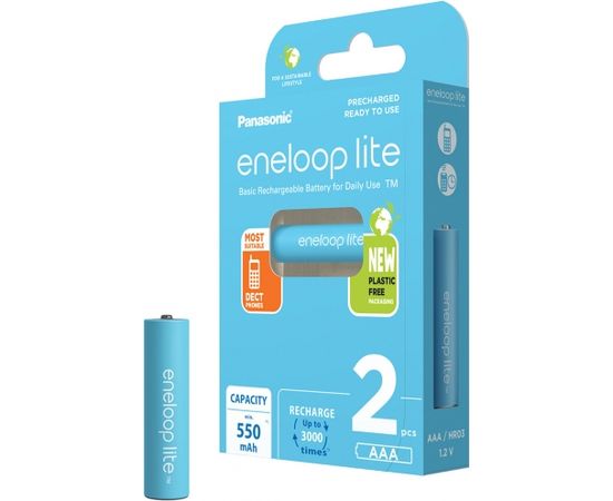 Panasonic eneloop rechargeable battery Lite AAA 550 2BP