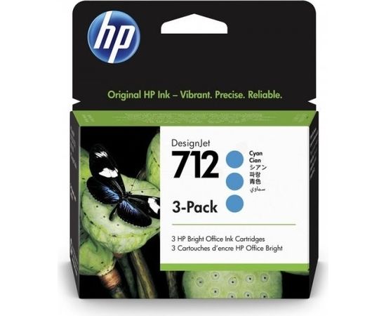 HP Ink No.712 Cyan tri-pack (3ED77A)