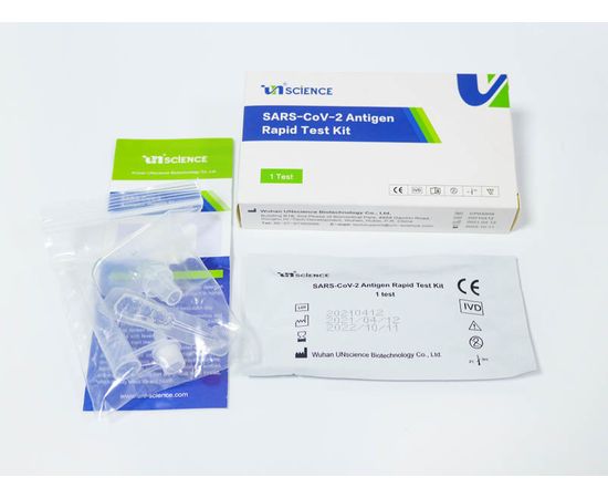 (Ir Veikalā) UNscience SARS-CoV-2 Antigen Rapid Test Kit ņemot paraugu no siekalām 1gab