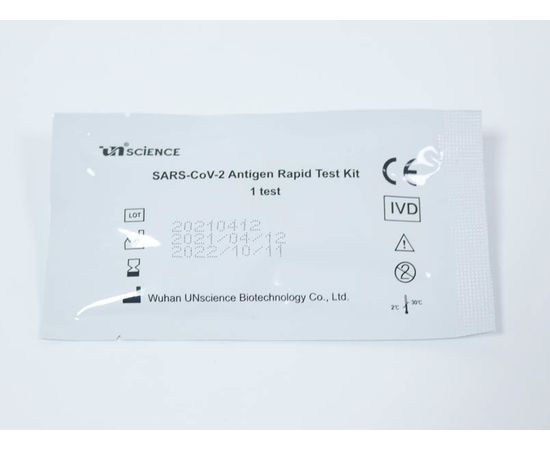 (Ir Veikalā) UNscience SARS-CoV-2 Antigen Rapid Test Kit ņemot paraugu no siekalām 1gab