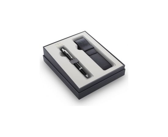 Komplekts PARKER IM Black CT, lodīšu pildspalva un futlāris Ekskluzīvas rakstāmlietas