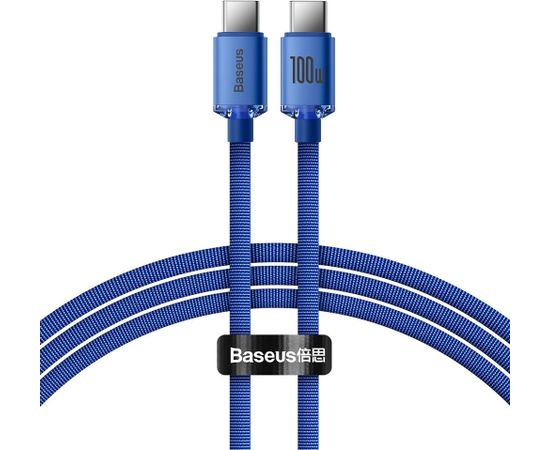 Baseus Crystal Shine Series cable USB cable for fast charging and data transfer USB Type C - USB Type C 100W 1.2m blue (CAJY000603)