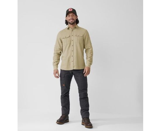 Fjallraven Övik Travel Shirt LS / Gaiši brūna / XXL