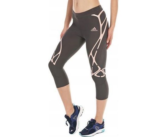 Adidas W Sprint Web 3/4 tights / Melna / M