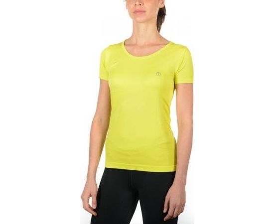 Mico Woman Half Sleeves R Neck Skintech Shirt / Dzeltena / L / XL