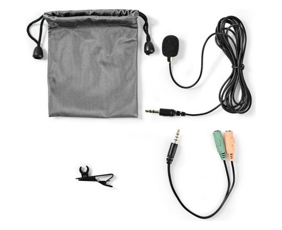 Nedis Clip-on Microphone with 3.5mm Connection 1.8m