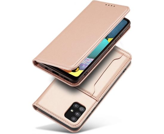 Fusion Magnet Card grāmatveida maks Samsung A536 Galaxy A53 5G rozā
