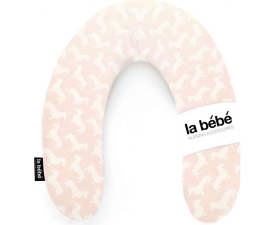 La Bebe™ Nursing La Bebe™ Rich Maternity Pillow Art.85512 Dog Pink/White pakaviņš mazuļa barošana, gulēšanai, pakaviņš grūtniecēm 30x104 cm