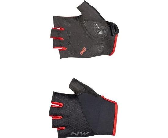 Northwave Fast Short Glove / Melna / Sarkana / XXL