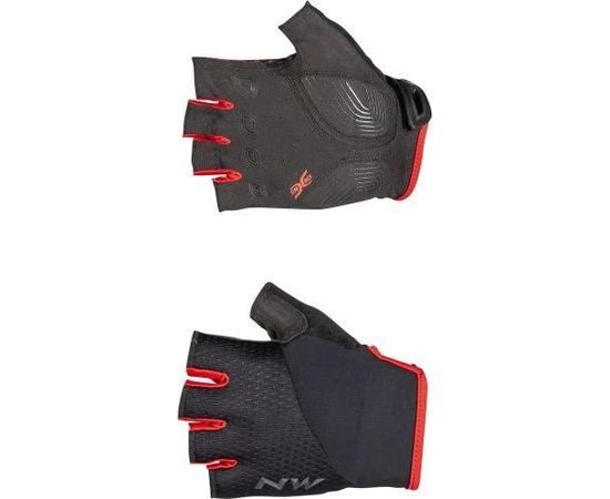 Northwave Fast Short Glove / Melna / Sarkana / XL