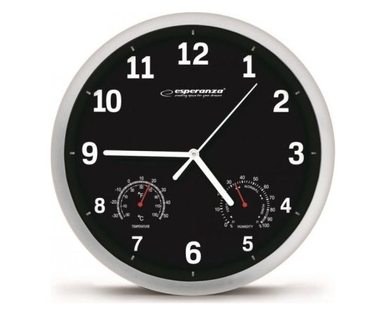 Esperanza EHC016K Настенные часы с термометром и гидрометром. 25см