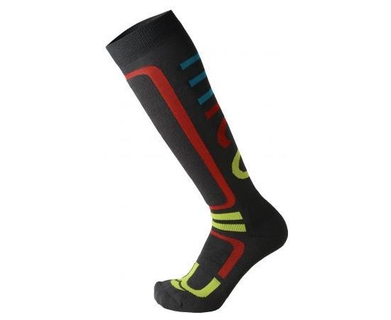 Mico Performance Snowboard Sock Medium / Melna / Oranža / 38-40 Носки