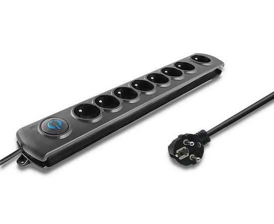 Strāvas Pagarinātājs QOLTEC 50113 Surge protector Qoltec 8 power socket 1.8m