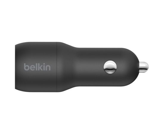 Belkin Dual USB-A Car Charger 24W + USB-A to Lightning Cable BOOST CHARGE Black