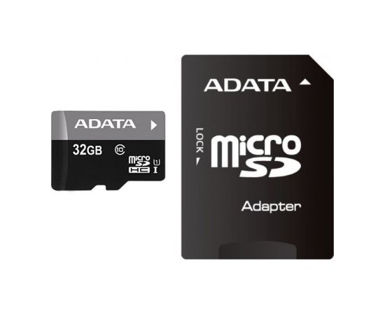 ADATA Premier UHS-I 32 GB, MicroSDHC, Flash memory class 10, Adapter