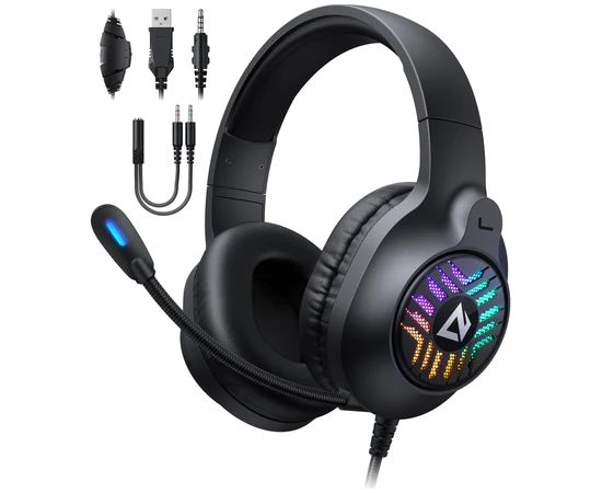 Aukey Gaming Headset GH-X1	 Wired, Over-ear, Microphone, 3.5 mm, Noice canceling, Black