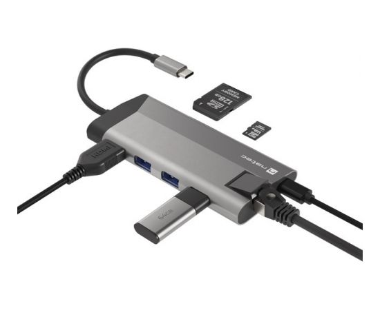 NATEC MULTIPORT FOWLER PLUS USB-C, HDMI 4K, RJ45