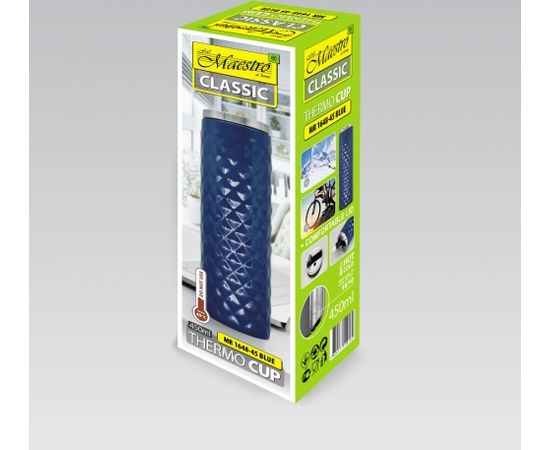 Thermal cup 450 ml MAESTRO MR-1648-45-BLUE Termosi un Termokrūzes