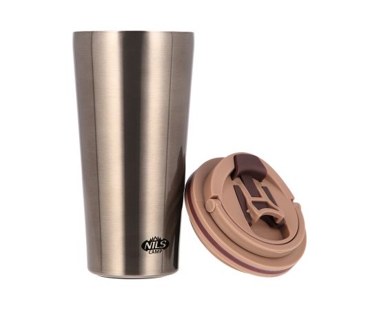 Kubek termiczny NILS CAMP NCB18 brązowy Termosi un Termokrūzes