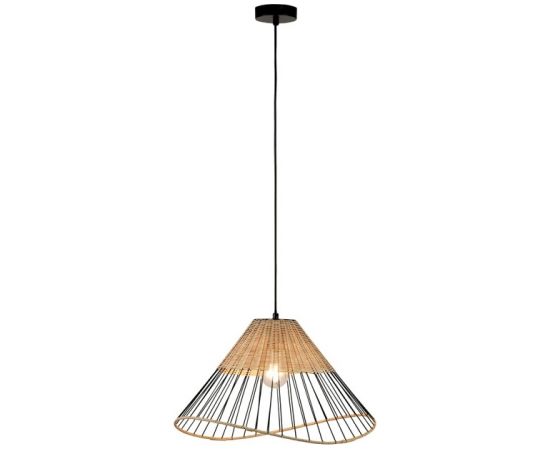 Gr.l.-REED 60W E27 melna Lampas ar tekstila vai sint. abažūru