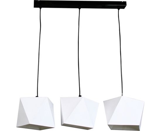 Gr.l.-CARLA 3x60W E27 balta Lampas ar tekstila vai sint. abažūru