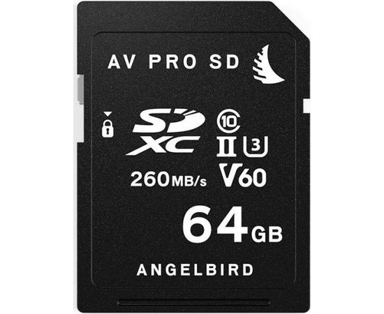 Angelbird AV PRO SD MK2 V60 SDXC 64 GB Class 10 UHS-II/U3 V60 (AVP064SDMK2V60)