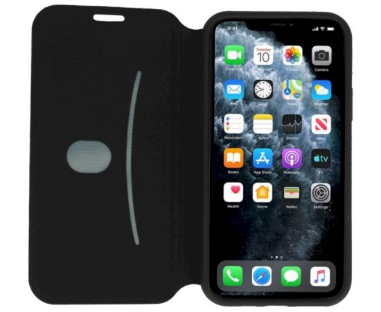 Fusion Lite Book Case Grāmatveida Maks Telefonam Apple iPhone 12 Mini Melns