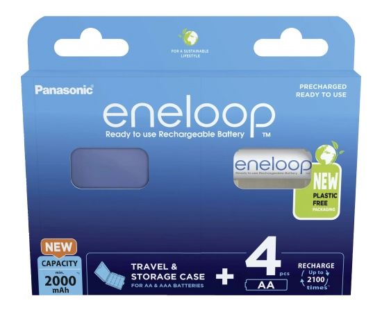 Panasonic rechargeable batteries  ENELOOP BK-3MCDEC4BE, 2000 mAh, 2100 (4xAA)