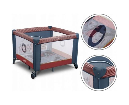 Saliekama manēža LO-FIE blue cobalt red Lionelo Akcija Manēžas, Sētiņas