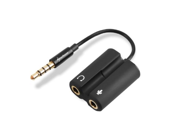 Adapteris audio Sharkoon Jack 3.5mm - Jack 3.5mm x2 (4044951015900)