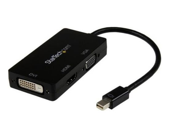 Adapteris Startech 3-in-1 Mini DisplayPort to VGA DVI or HDMI Converter
