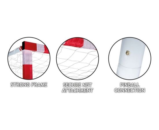 Futbola vārti ar tīklu 300x200x110 cm ALLROUND DUNLOP Для футбола