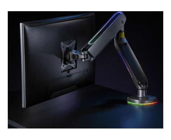 Nano Rs NanoRS Gaming Monitor Mount 17-32" with RGB LED Lighting Desk Mount Height Adjustable Swivel Tilt Max. 9kg VESA 75x75 / 100x100