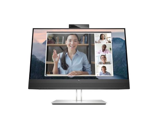 HP EliteDisplay E24m G4 Conferencing Monitor - 23.8" 1920x1080 FHD AG, IPS, USB-C(65W)/DisplayPort/HDMI/DP-OUT, 4x USB 3.0, RJ-45, webcam, speakers, height adjustable, 3 years / 40Z32AA#ABB