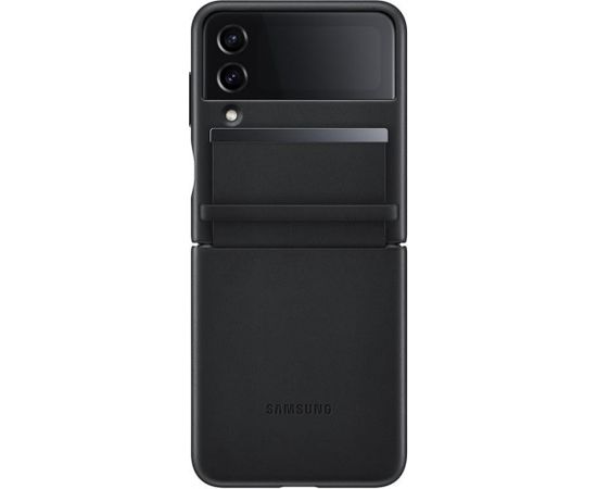 Samsung Galaxy Flip4 Flap Leather Cover Black