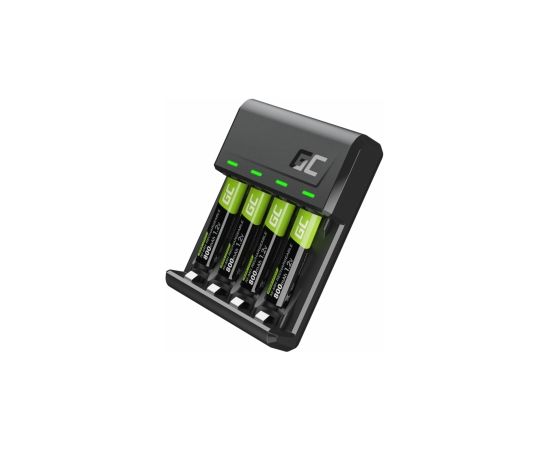 Bateriju lādētājs Green Cell VitalCharger and 4x AA Ni-MH 800mAh Batteries