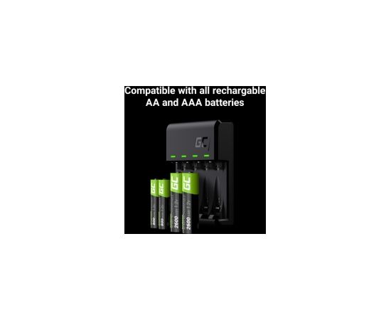 Bateriju lādētājs Green Cell VitalCharger and 4x AA Ni-MH 800mAh Batteries