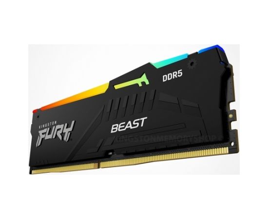 Kingston Fury Beast RGB 32 Kit (16GBx2) 32GB, DDR5, 5200 MHz, PC/server, Registered No, ECC No