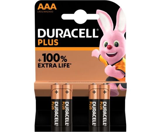 Duracell Plus MN2400 AAA, Alkaline, 4 pc(s)