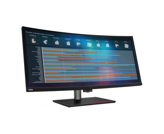 Lenovo ThinkVision P40w-20 39.7 ", IPS, WUHD, 21:9, 4 ms, 300 cd/m², Black, Ethernet port, 75 Hz, 1x Thunderbolt 4 cable (40Gbps), DisplayPorts quantity 1xDP1.4, 5120 x 2160, 4x USB 3.2 Gen 1 Type-A, 1x USB-C 3.2 Gen 1, HDMI ports quantity 1