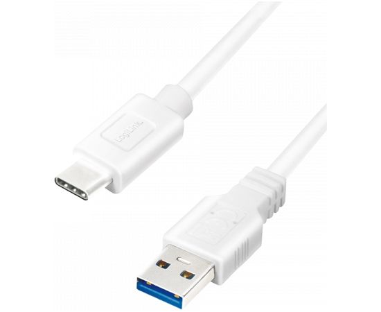 Logilink USB 3.2 Gen 1x1 Cable CU0174 1 m, White, USB-A Male, USB-C Male