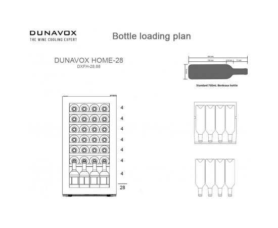 Wine cabinet Dunavox DXFH-28.88