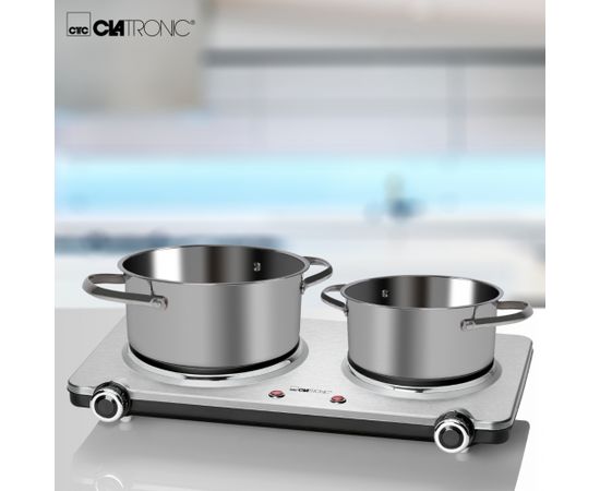 Clatronic Stainless steel double hotplate