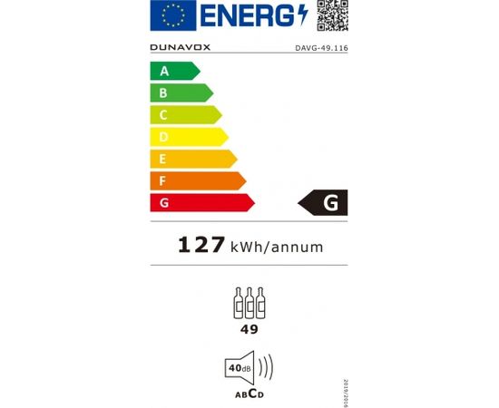 Wine cabinet Dunavox DAVG-49.116DBTO